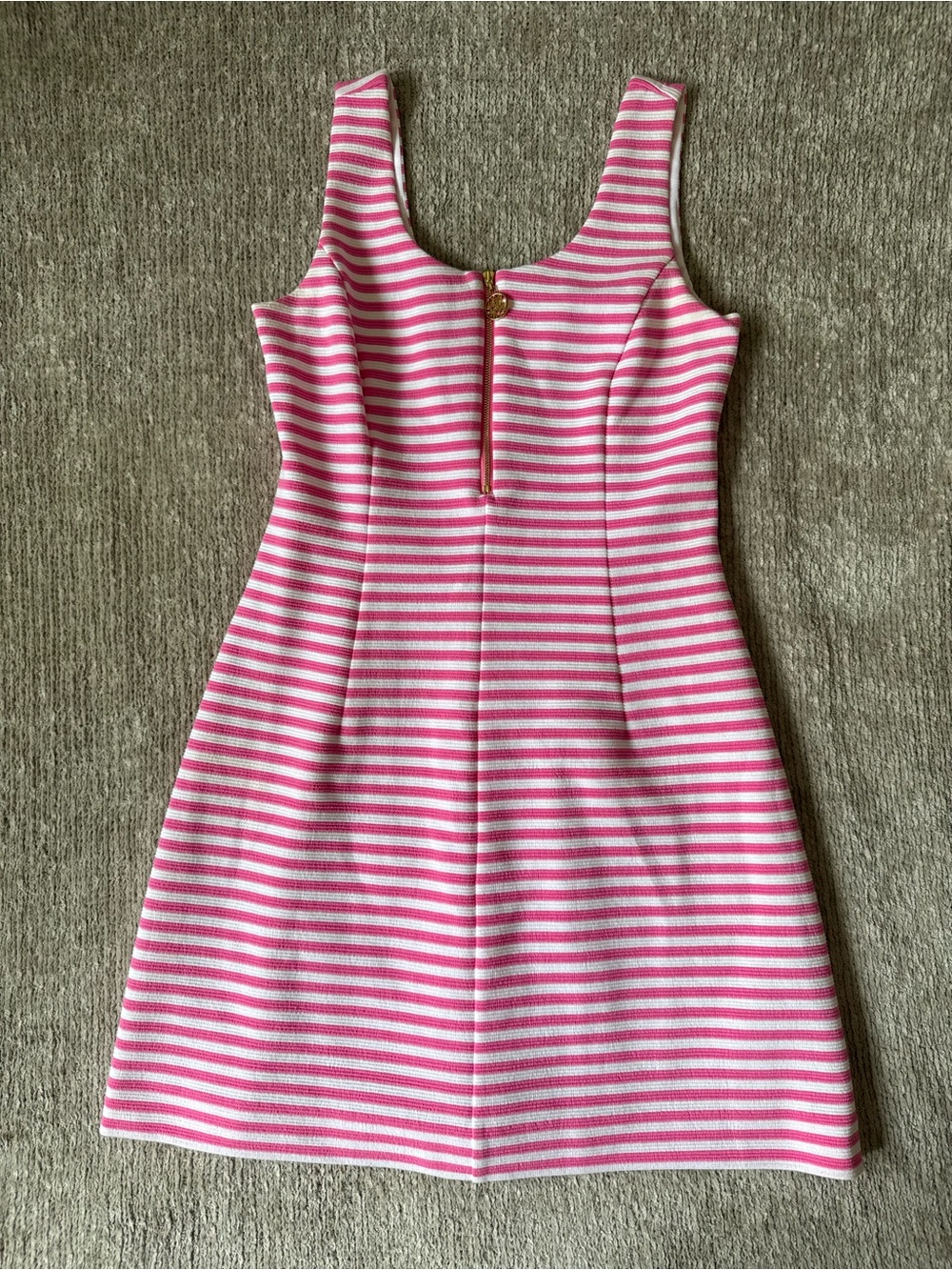 Lilly Pulitzer Nicolette Dress XS Pink White Stripe Fit & Flare